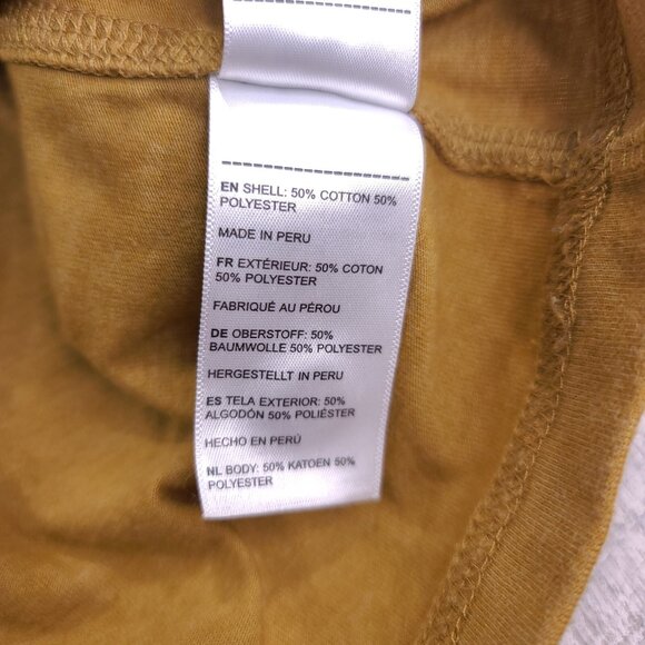 Untuckit Shirt Mens XL Regular Albarino Henley Yellow Cotton Long Sleeve Top - Picture 7 of 7